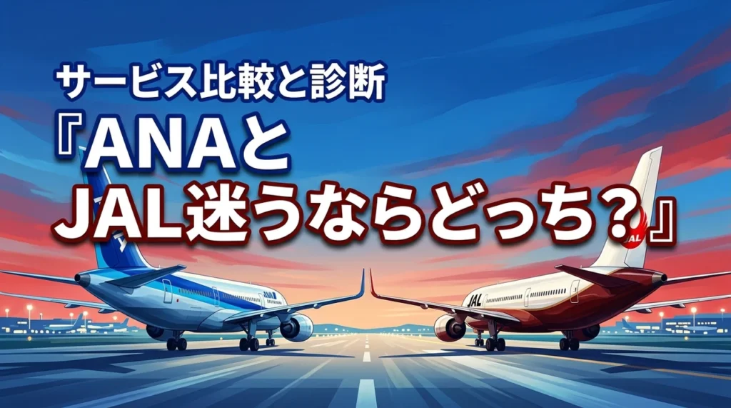ANAとJALで迷うならどっち？サービスの違いやタイプ別診断で解決！